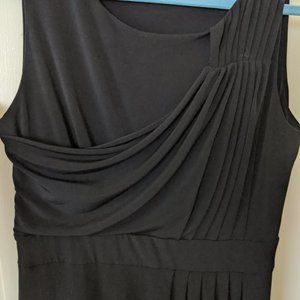 Black draped dress for work or a special occasion